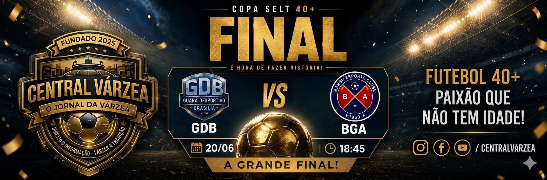GDB e BGA decidem a Copa SELT 40+ em confronto que promete emoção e história