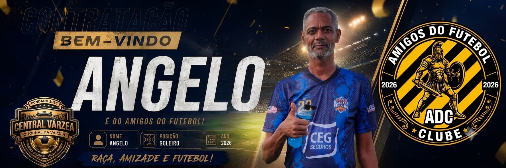 Amigos do Futebol anuncia a contratação do experiente goleiro Ângelo para reforçar a equipe