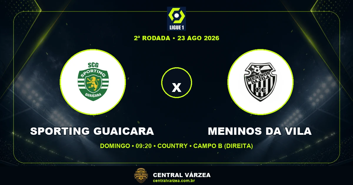 Sporting Guaicara e Meninos da Vila fazem duelo de vencedores na Ligue 1